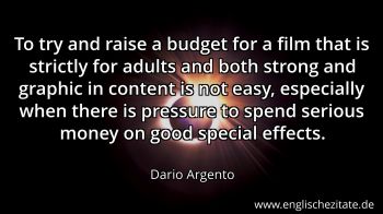 Englisches Zitat von Dario Argento als Bild