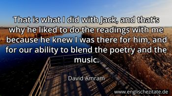 Englisches Zitat von David Amram als Bild