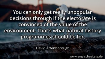 Englisches Zitat von David Attenborough als Bild