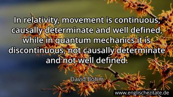 Englisches Zitat von David Bohm als Bild