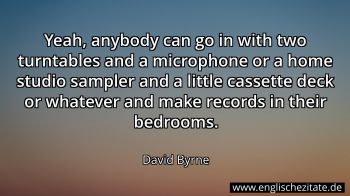 Englisches Zitat von David Byrne als Bild