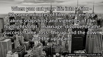 Englisches Zitat von David Cassidy als Bild