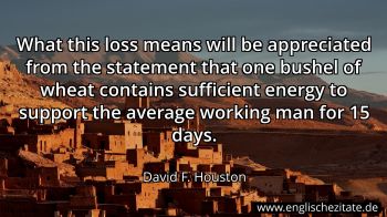 Englisches Zitat von David F. Houston als Bild