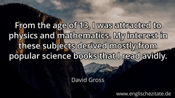 Englisches Zitat von David Gross als Bild