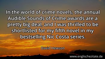 Englisches Zitat von David Hewson als Bild