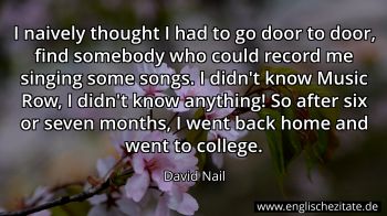 Englisches Zitat von David Nail als Bild