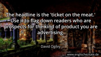 Englisches Zitat von David Ogilvy als Bild