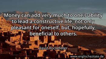 Englisches Zitat von David Rockefeller als Bild