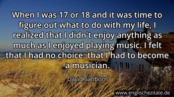 Englisches Zitat von David Sanborn als Bild