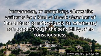 Englisches Zitat von David Shields als Bild