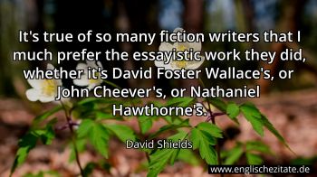 Englisches Zitat von David Shields als Bild