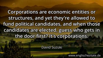 Englisches Zitat von David Suzuki als Bild