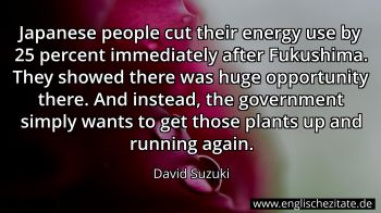 Englisches Zitat von David Suzuki als Bild