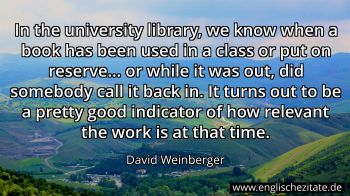 Englisches Zitat von David Weinberger als Bild