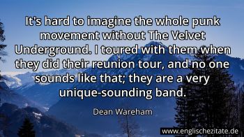 Englisches Zitat von Dean Wareham als Bild
