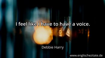 Englisches Zitat von Debbie Harry als Bild