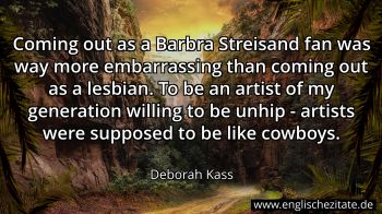 Englisches Zitat von Deborah Kass als Bild