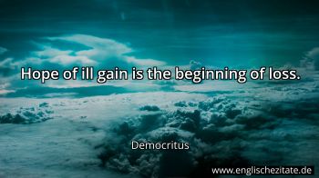 Englisches Zitat von Democritus als Bild