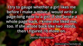 Englisches Zitat von Devon Werkheiser als Bild