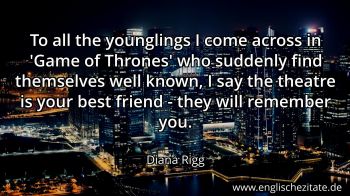 Englisches Zitat von Diana Rigg als Bild
