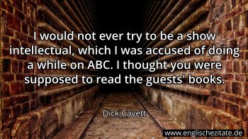 Englisches Zitat von Dick Cavett als Bild