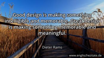 Englisches Zitat von Dieter Rams als Bild