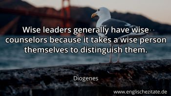 Englisches Zitat von Diogenes als Bild