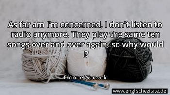 Englisches Zitat von Dionne Warwick als Bild