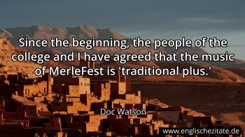 Englisches Zitat von Doc Watson als Bild