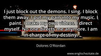 Englisches Zitat von Dolores O'Riordan als Bild