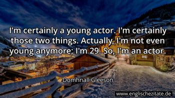 Englisches Zitat von Domhnall Gleeson als Bild