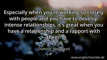 Englisches Zitat von Dominic Sherwood als Bild