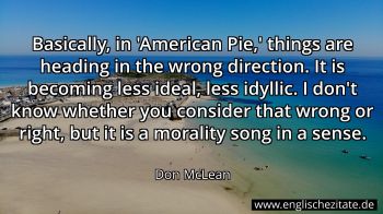 Englisches Zitat von Don McLean als Bild