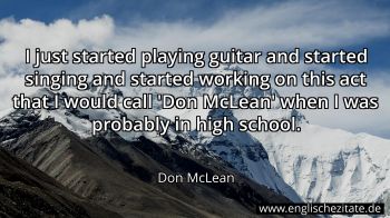 Englisches Zitat von Don McLean als Bild