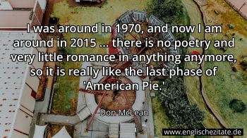 Englisches Zitat von Don McLean als Bild