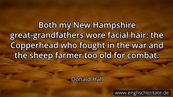 Englisches Zitat von Donald Hall als Bild