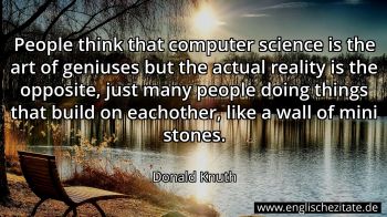 Englisches Zitat von Donald Knuth als Bild
