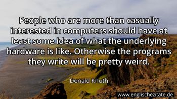 Englisches Zitat von Donald Knuth als Bild