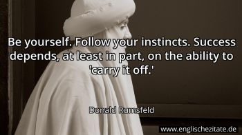 Englisches Zitat von Donald Rumsfeld als Bild