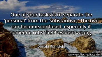 Englisches Zitat von Donald Rumsfeld als Bild