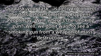 Englisches Zitat von Donald Rumsfeld als Bild