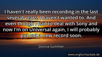 Englisches Zitat von Donna Summer als Bild