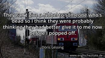 Englisches Zitat von Doris Lessing als Bild