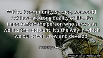 Englisches Zitat von Dorothy Height als Bild