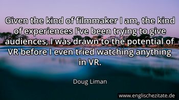Englisches Zitat von Doug Liman als Bild