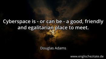 Englisches Zitat von Douglas Adams als Bild