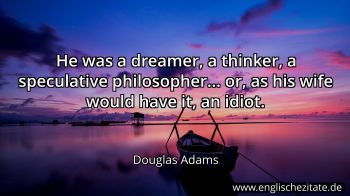 Englisches Zitat von Douglas Adams als Bild