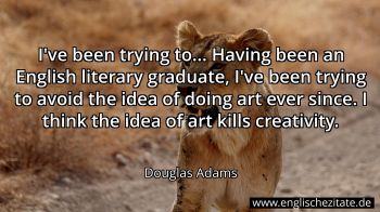 Englisches Zitat von Douglas Adams als Bild