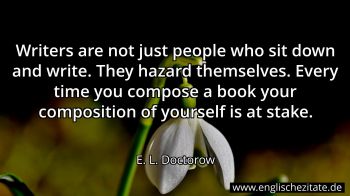 Englisches Zitat von E. L. Doctorow als Bild