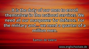 Englisches Zitat von Eamon de Valera als Bild